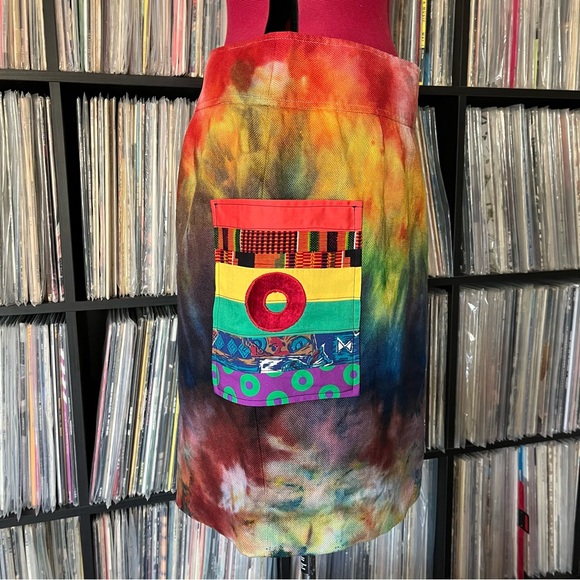 Ralph Lauren Linen Skirt ice Dyed 🌈 Phish Donut ⭕️ 🦎Patchwork ♻️ Dicks🦙POCKET - Picture 8 of 11